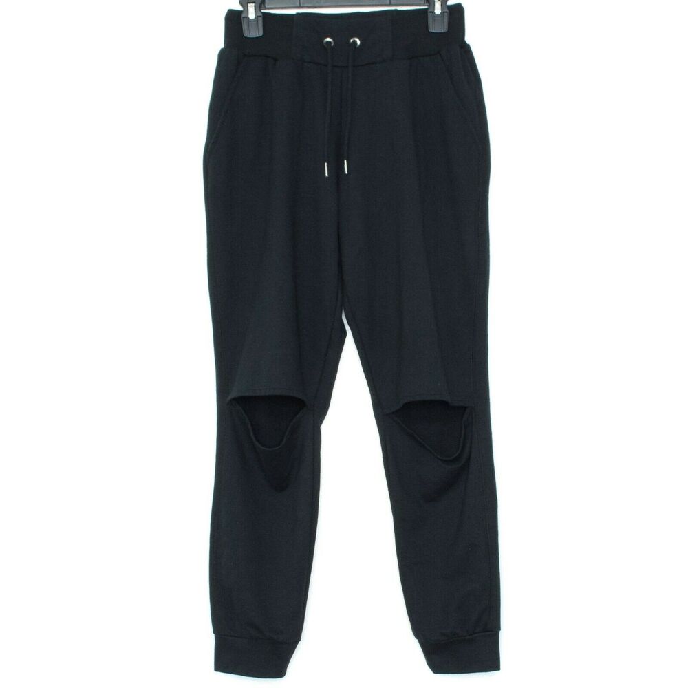 Sam Edelman Pants Jogger Pull On Y2K Streetwear Grunge Athleisure Black Medium
